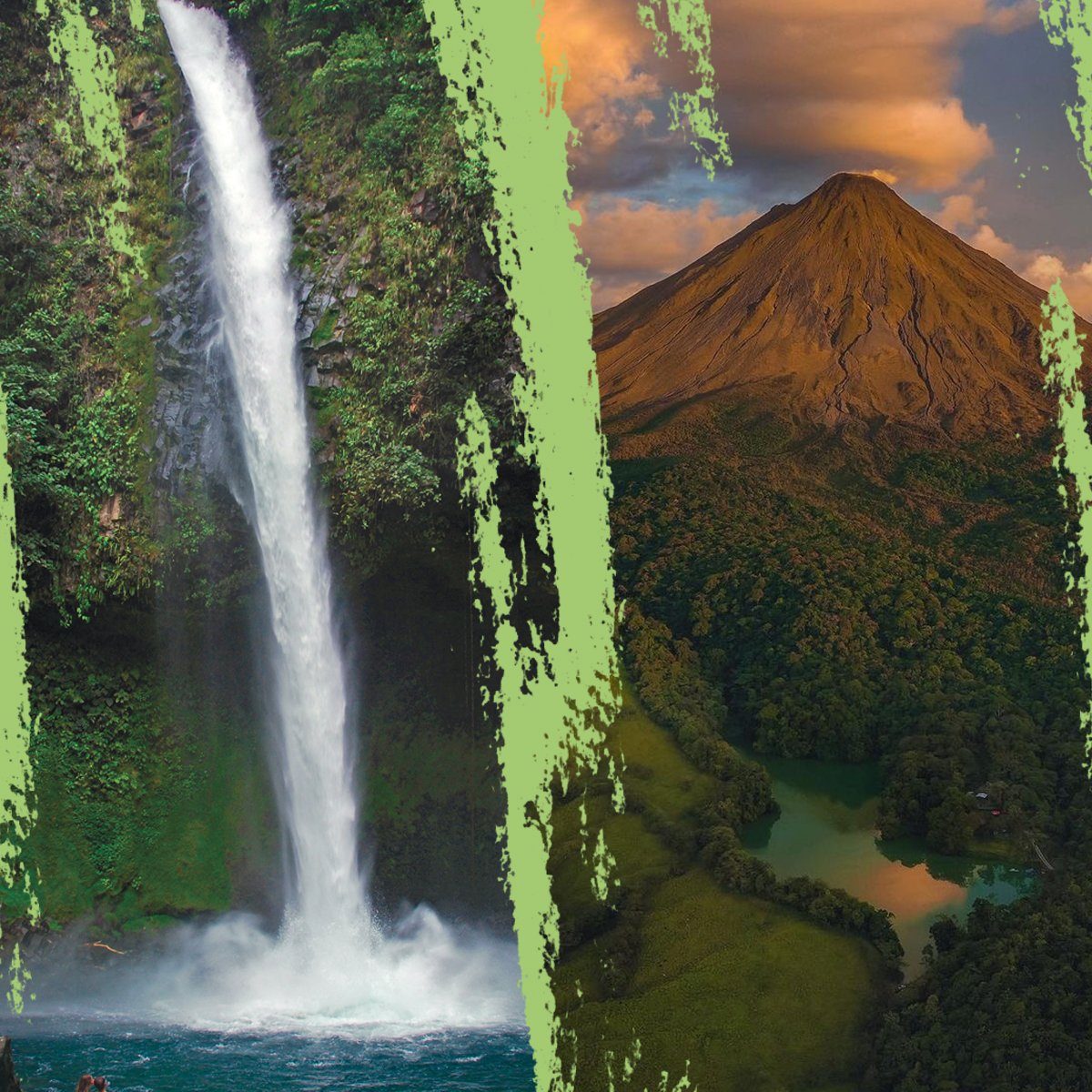 La Fortuna Waterfall, Volcano Hike, Lunch & Hot River — combo tour in La Fortuna, Costa Rica